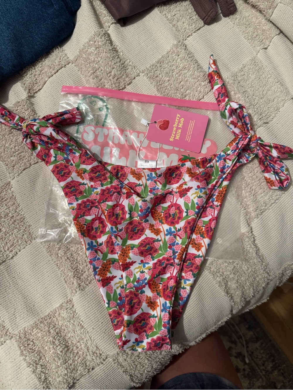 Floral Tie-Side Bikini Bottom - Pink Multi